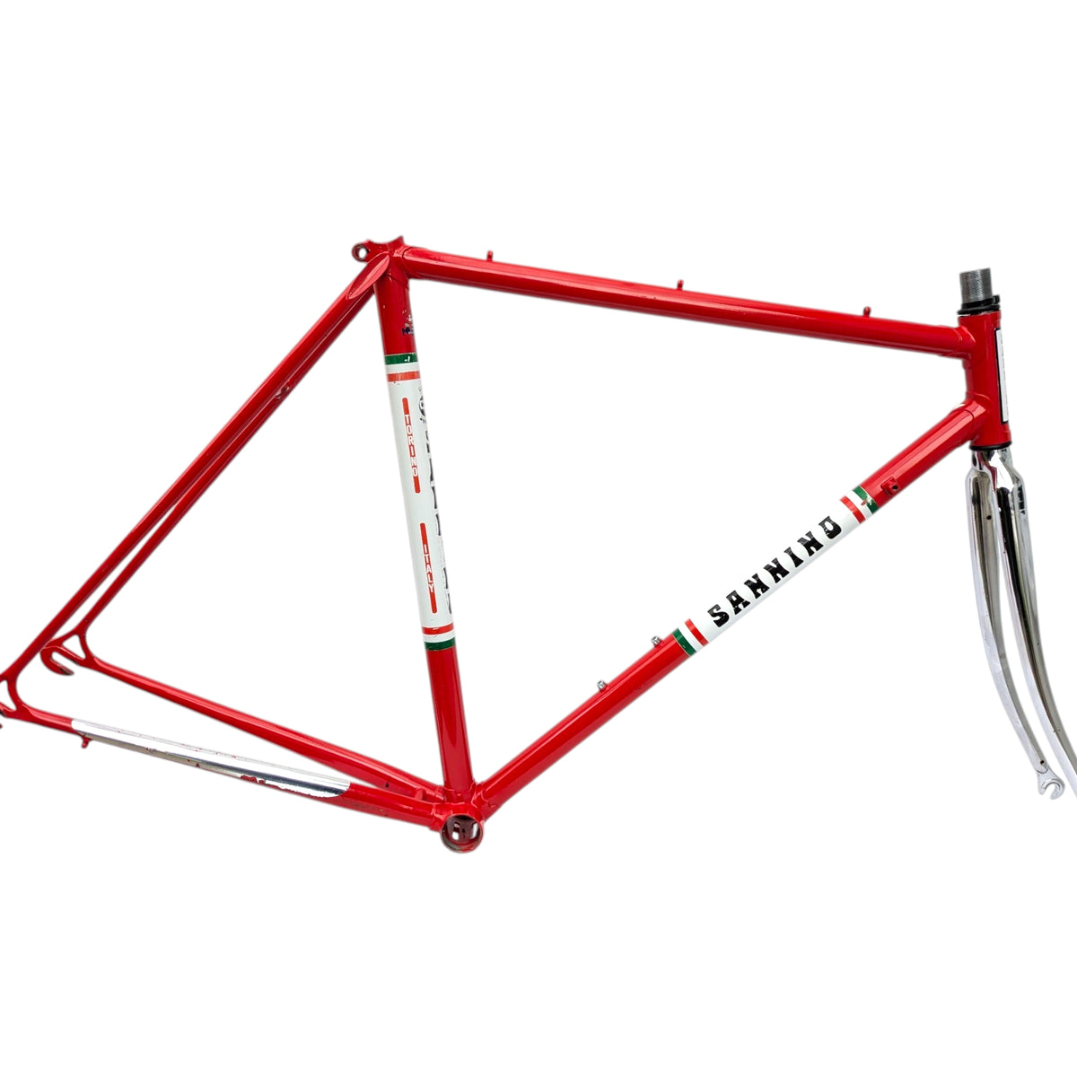 Sannino Columbus Zeta Rennrad Rahmen · Rot · Made in Italy · 1980er – Goldensteelcycles