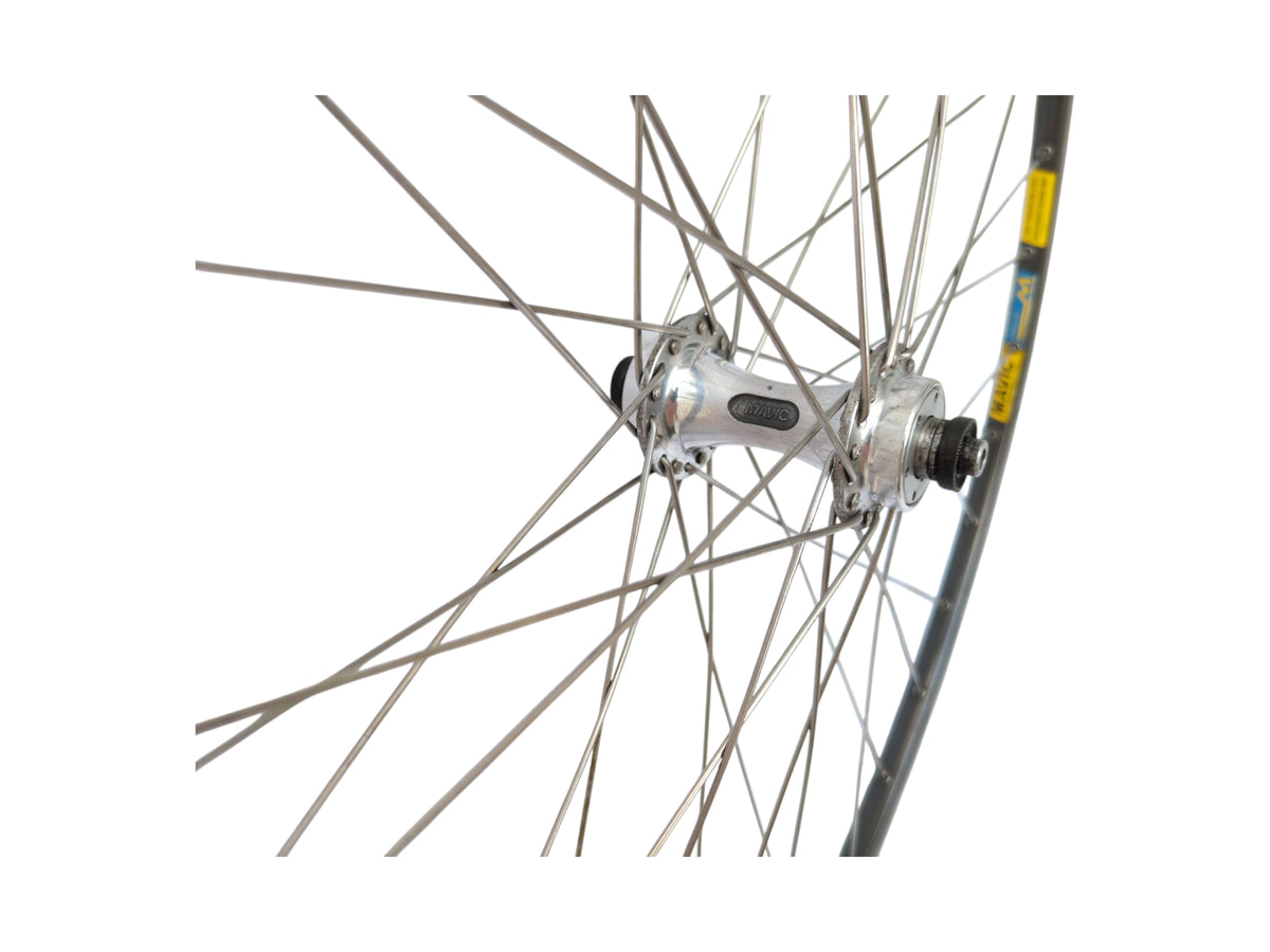 Mavic Open 4 CD 빈티지 프론트 휠 – 실드 베어링 Mavic 허브 100mm 28인치 클린처 700c 622
