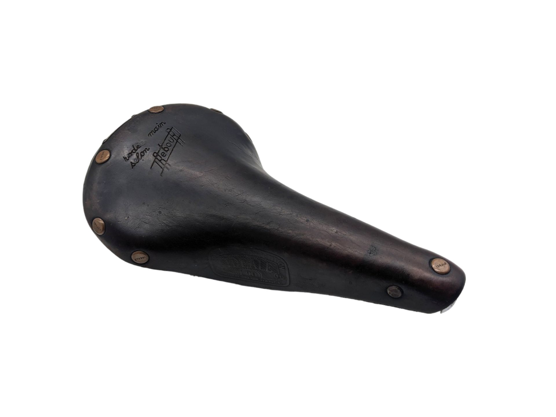ideale fahrradsattel Ideale Speciale Compettion 88 Super Rodée Main Selon Rebour Leder Satt – Goldensteelcycles