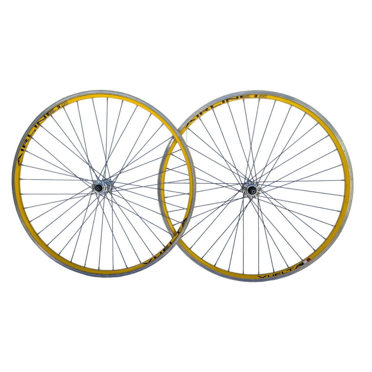 Vuelta Airline 2 Rims Yellow Wheelset with Maillard Hubs 28