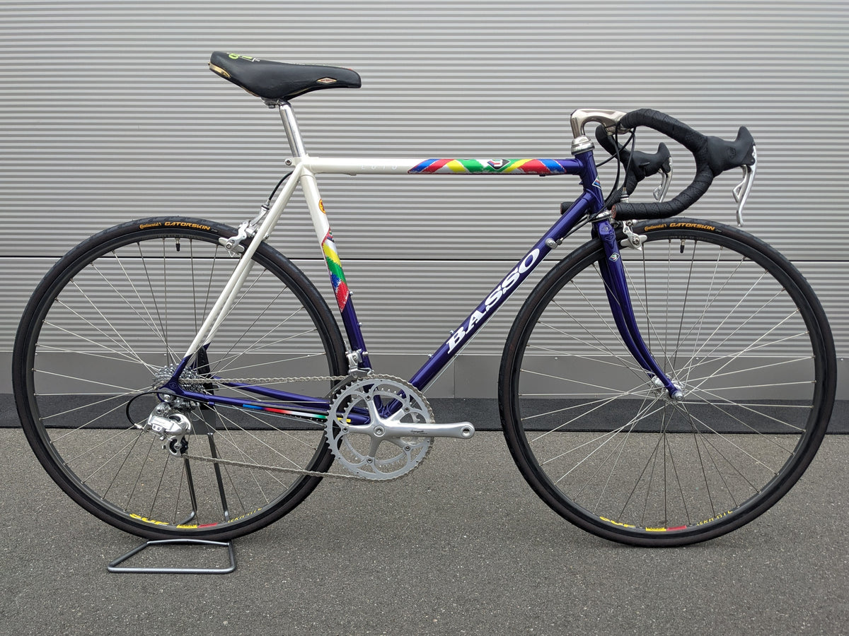 rennrad 700x25c Basso Loto Campagnolo Chorus Record Classic Road Bike 1990s Vintage Model : PW-10 V-Wah Solamni Fahrradschuhe Herren Damen Cage Length - Cassette Range:Medium Cage (GS) / 9-45t