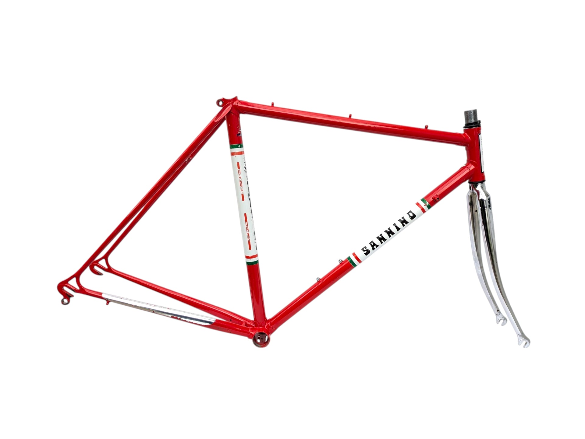 Sannino Columbus Zeta Rennrad Rahmen · Rot · Made in Italy · 1980er – Goldensteelcycles