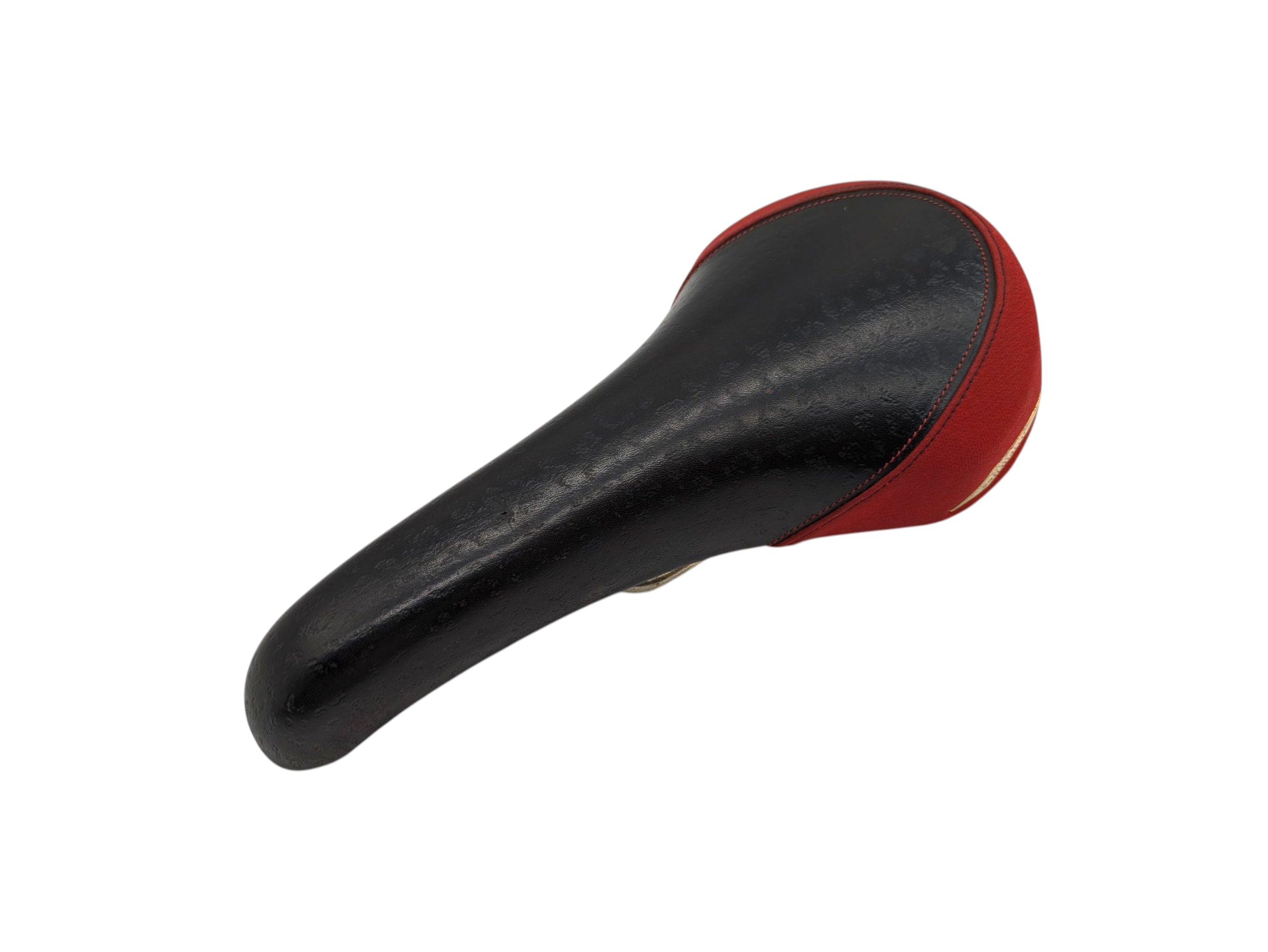 Selle San Marco Rolls Due Sattel – Schwarz/Rot/Gold – Goldensteelcycles