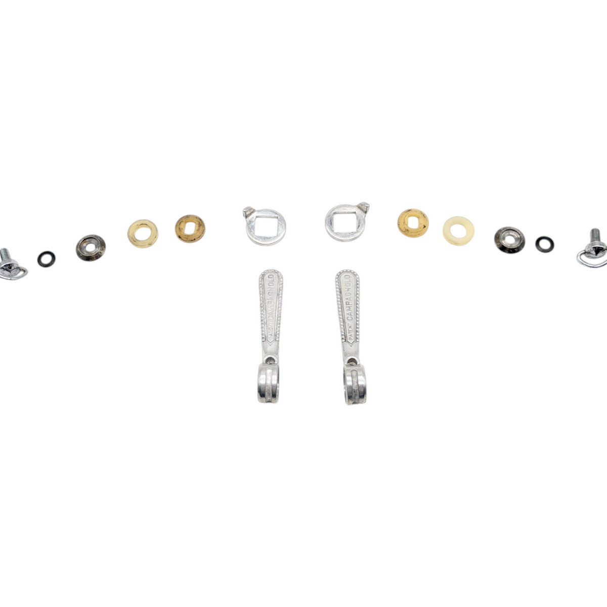 Manettes Vintage Campagnolo Nuovo/Super Record – Commande Cadrant Avec Collier – Argent